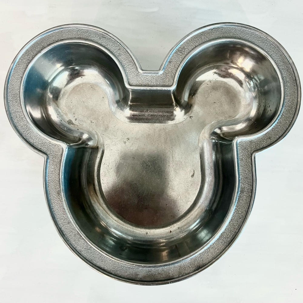 Metal Mickey Mouse Silhouette Dish/Bowl, Silver - Candy dish, Key bowl & more!